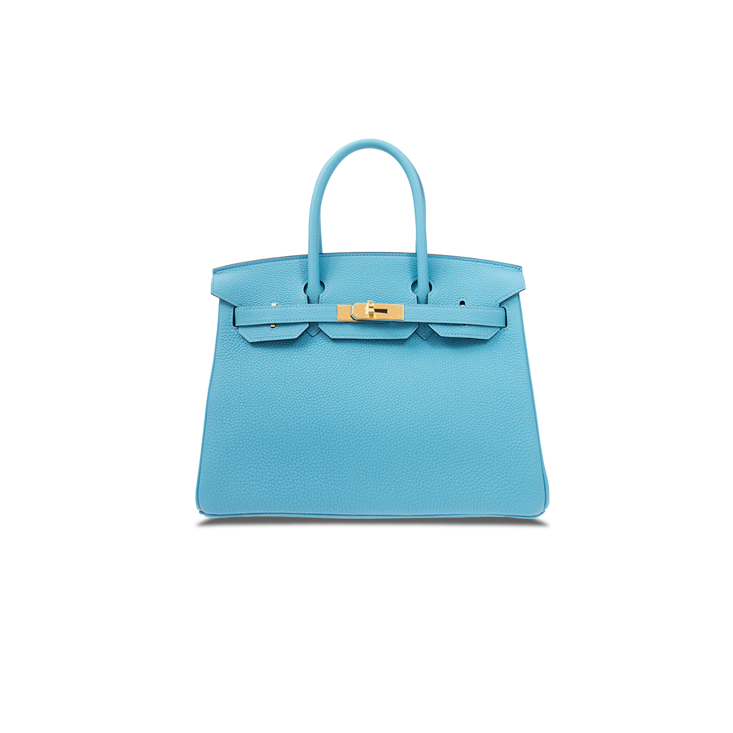 HERMES BIRKIN 30 EPSOM SKY BLUE GOLD BUCKLE BAG H028369CK06 (30*23*15cm)